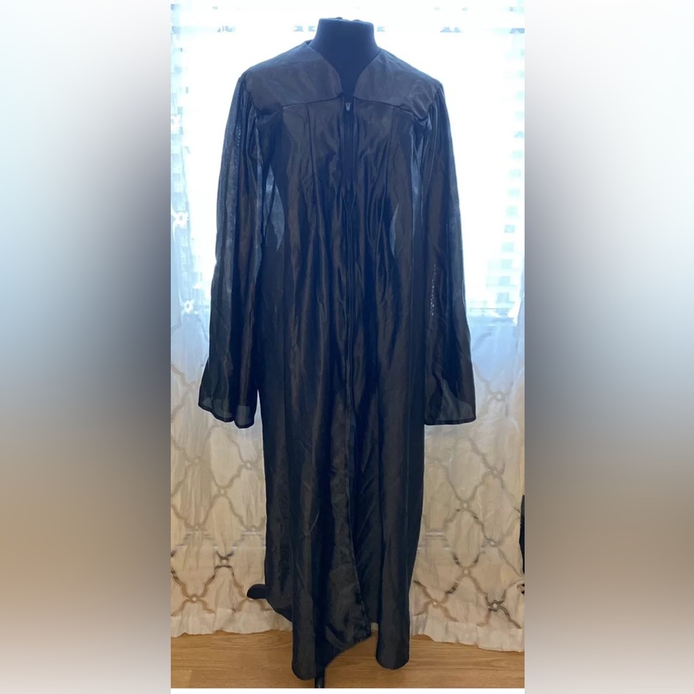 OAK HALL Black Graduation Gown 6’0" to 6’2” Costume